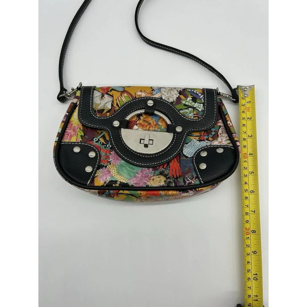Vtg Y2K Sydney Love City Edition‎ Diva Graphic Print Crossbody Shoulder Bag EUC